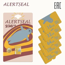 Карта MicroSD ALERTSEAL, 64 ГБ, класс 10, TF карта памяти, 32 ГБ, 128 ГБ, U3, для телефона/камеры/стола/ПК
