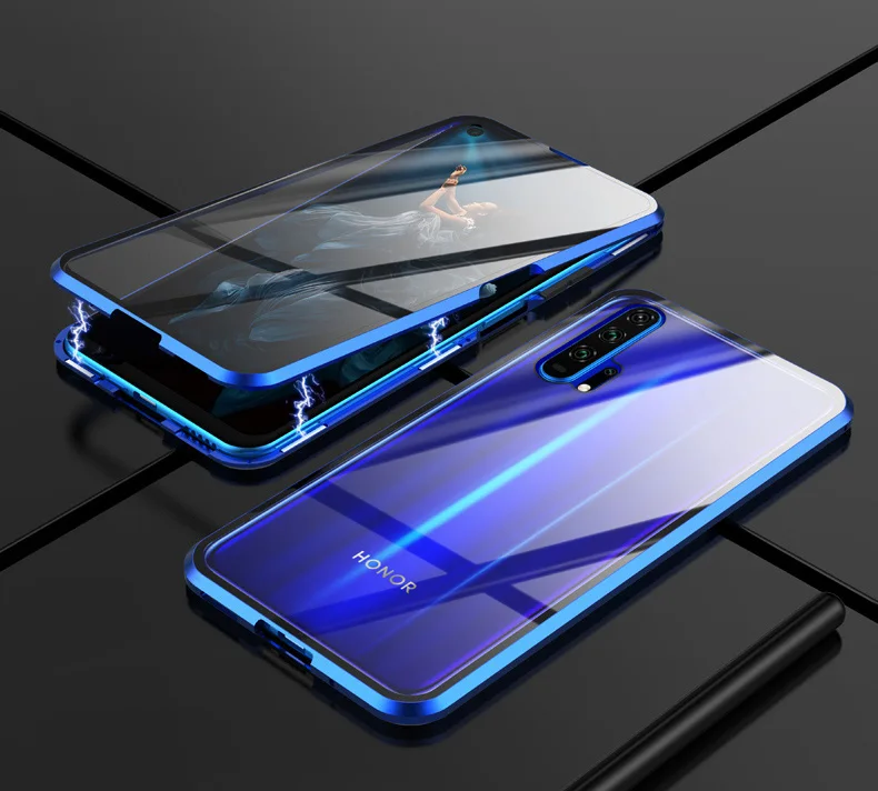 Чехлы с закаленным стеклом для Xiaomi Redmi Note 8 8T чехол и Защита экрана для Xiomi Redmi Note 8 Pro чехол с магнитным металлическим бампером