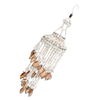 

1Pc Shell Wind Chime Hanging Ornament Wall Hanging Pendant Random Shape (White)