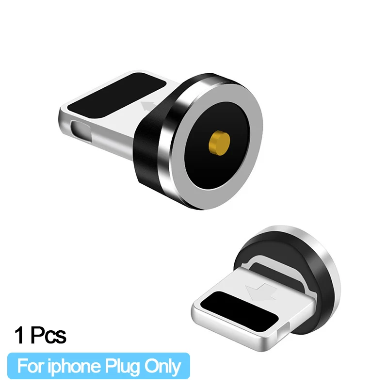 IOS 1Pcs plug Magnetic Plug for iphone Type C Micro USB C 8 pin plug Mobile Phone Cables Fast Charging for samsung galaxy note 8 Magnetic Plug - Цвет: IOS 1Pcs plug
