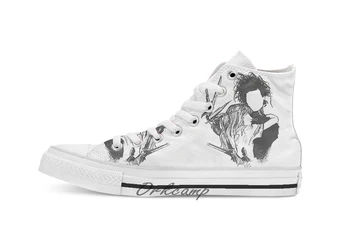 

scissorhands Custom Casual High Top lace-up Canvas shoes sneakers Drop shipping