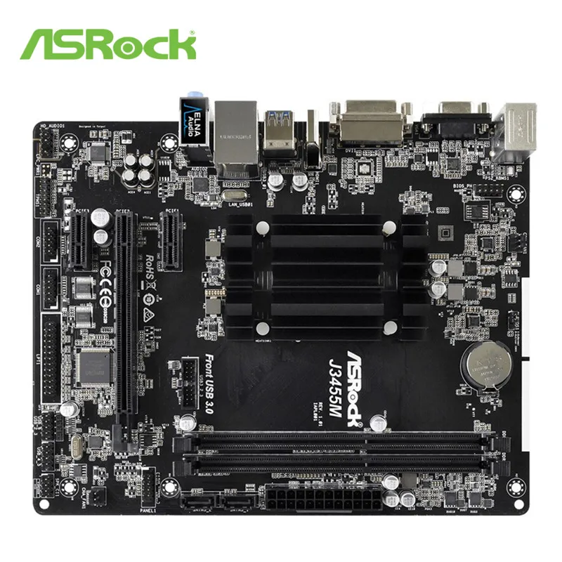 Полная Новинка ASRock J3455M интегрированный четырехъядерный процессор Intel низкая мощность материнская плата поддержка DDR3/DDR3L 1866/1600/1333