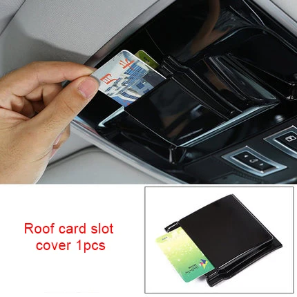 Roof card slot cover Для Land Rover Range Rover Velar карбоновая крышка Слота для карты крыши 1 шт - Цвет: Roof card slot cover