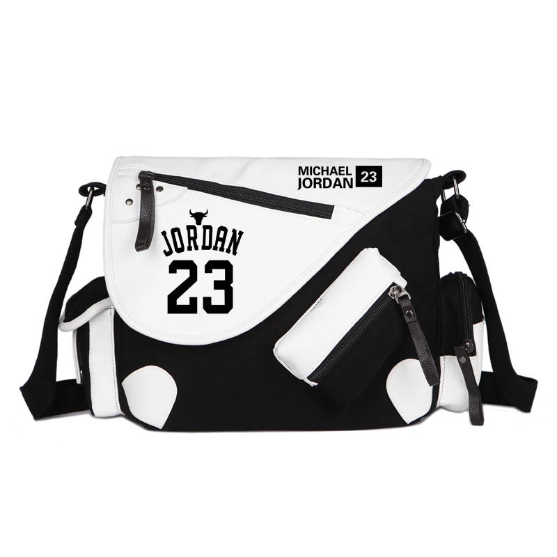 

Fashion Style Canvas Bag Crossbody bag Basketball Player 35/13 Shoulder Bags Messenger Bag leisure travel Bag for Students