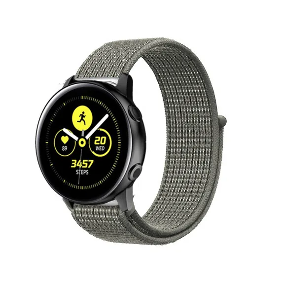 Переключатель, нейлоновый ремешок для наручных часов Xiaomi huami amazfit bip huawei часы GT 20/22 мм, ремешок для samsung Шестерни S3/S2 galaxy Watch active2 42 мм 46 мм - Цвет ремешка: spruce fog