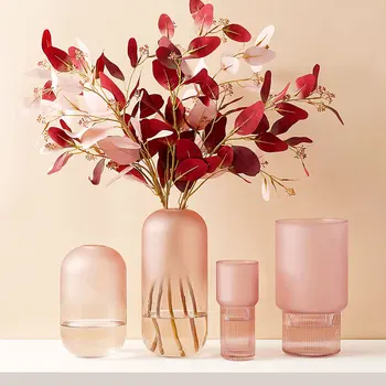 

Floor Vase Modern Pink Art Vase Ornaments Living Room Model Home Decoration Garden Ornament Creative Gift Household Decoration M