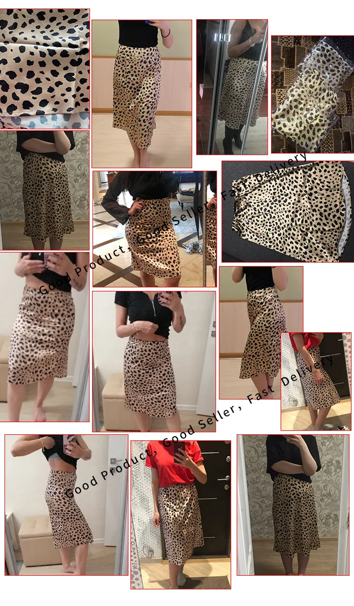 Лето kawaii boho bodycon Леопардовый принт высокая талия юбки женские миди леопардовая юбка панк уличная корейский стиль