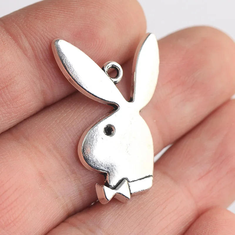 Buena Compra Abalorios de plata tibetana antigua, 11 Uds., 31x21mm, accesorios para pulsera, collar, colgante, conejo r0QK3eM9Q7R Buena Compra Abalorios de plata tibetana antigua, 11 Uds., 31x21mm, accesorios para pulsera, collar, colgante, conejo r0QK3eM9Q7R