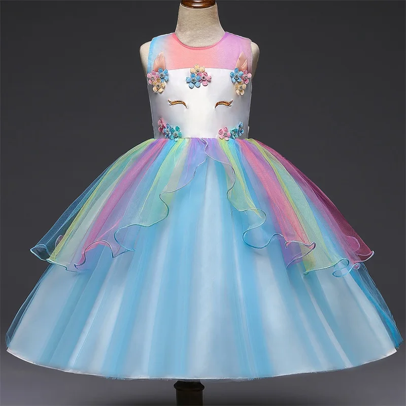 Kids Girl Birthday Party Dresses Tutu Gown