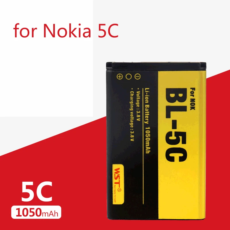

Suitable for Nokia Bl-5c Mobile Phone Bl5c Battery E60 Aluminum Shell 1116 Mobile Phone Lithium Battery