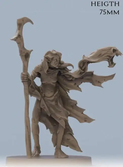 Фигурка из неокрашенной смолы в масштабе 75 мм Женская Коллекционная шамана |