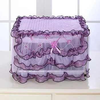 

Lace Cloth Cover Microwave Oven Covers Flower Pattern Durable Microwave Oven Dust Covers Wedding Decoration
