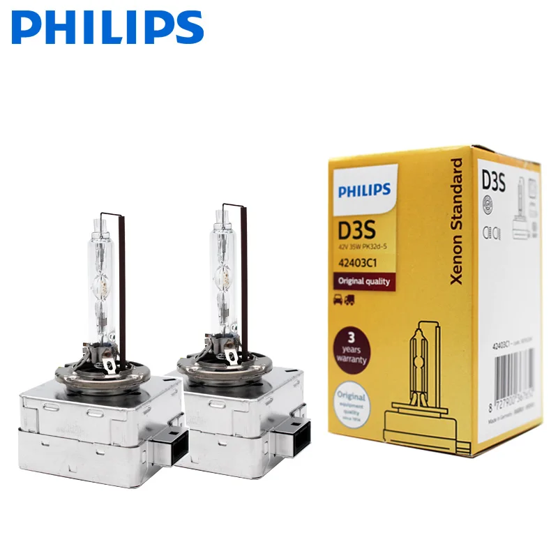 2X Philips HID D3S 35W Xenon Standard 4200K Auto Lamp Original Car Headlight OEM Replacement Upgrade D3 ECE 42403C1 | Автомобили и