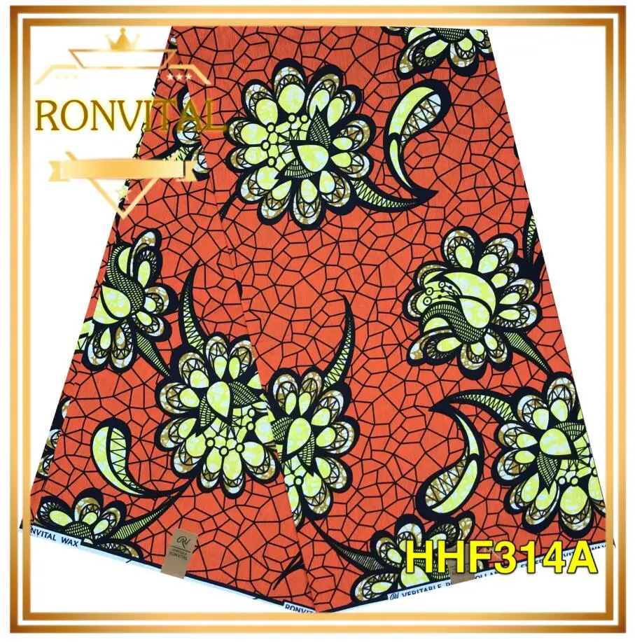 Женское платье DIY восковая ткань RONVITAL распродажа африканская печать Высокое качество хлопок Материал DIY ткани 6 ярдов/партия