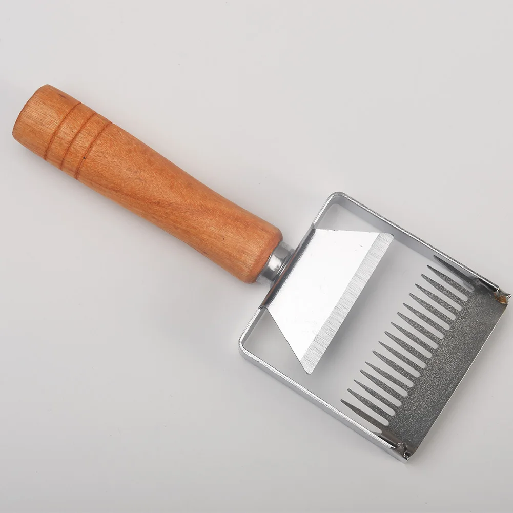 Профессиональный медовый гребень Железный полезный Прочный инструмент пчеловода садовое оборудование разворачивающая Вилка Нож-скребок для пчеловодов деревянная ручка практичная