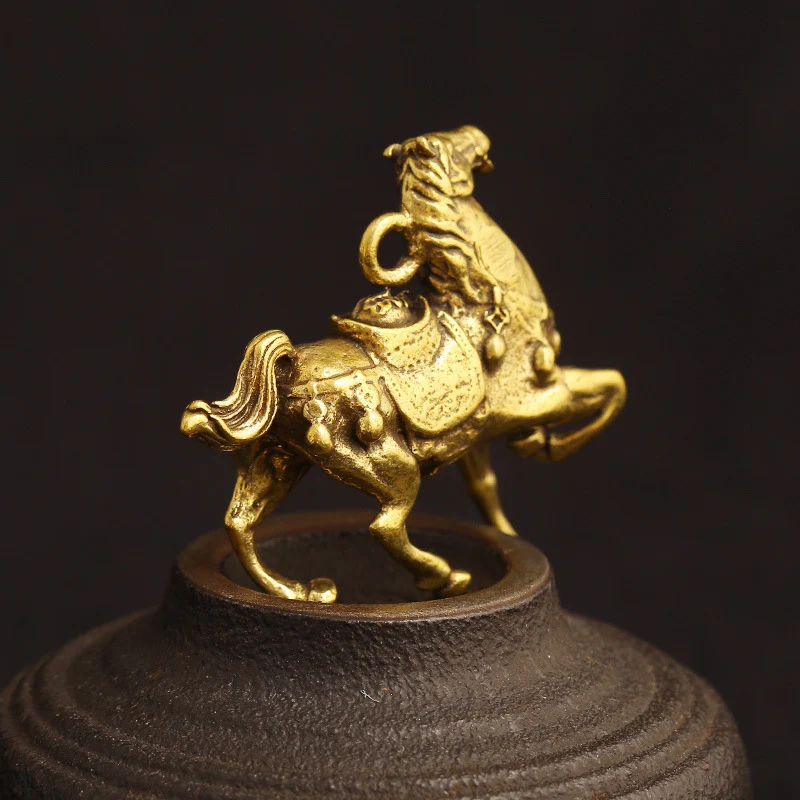 brass horse pendant keychain (3)