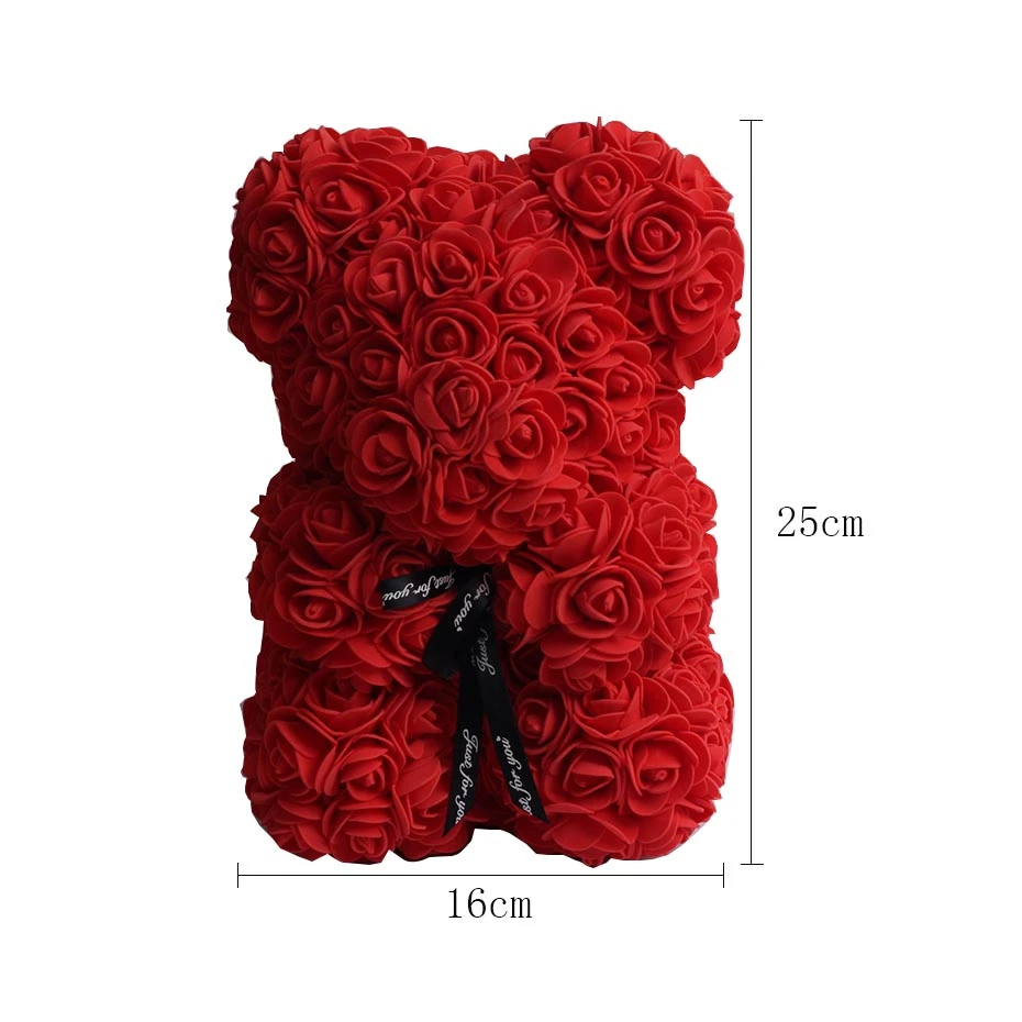 2020 г. DIY25cm 40 см мыло из пены розовый медведь плюшевый искусственный цветок
