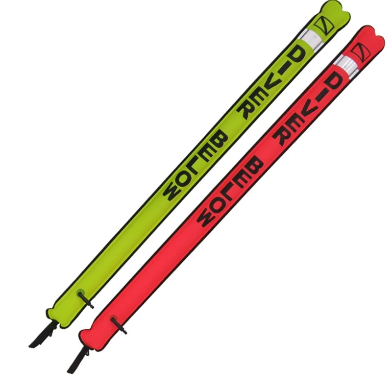 Buceo parte de abajo abierta superficie marcador soplando boya dedo carrete de aleación de buceo envío de la gota