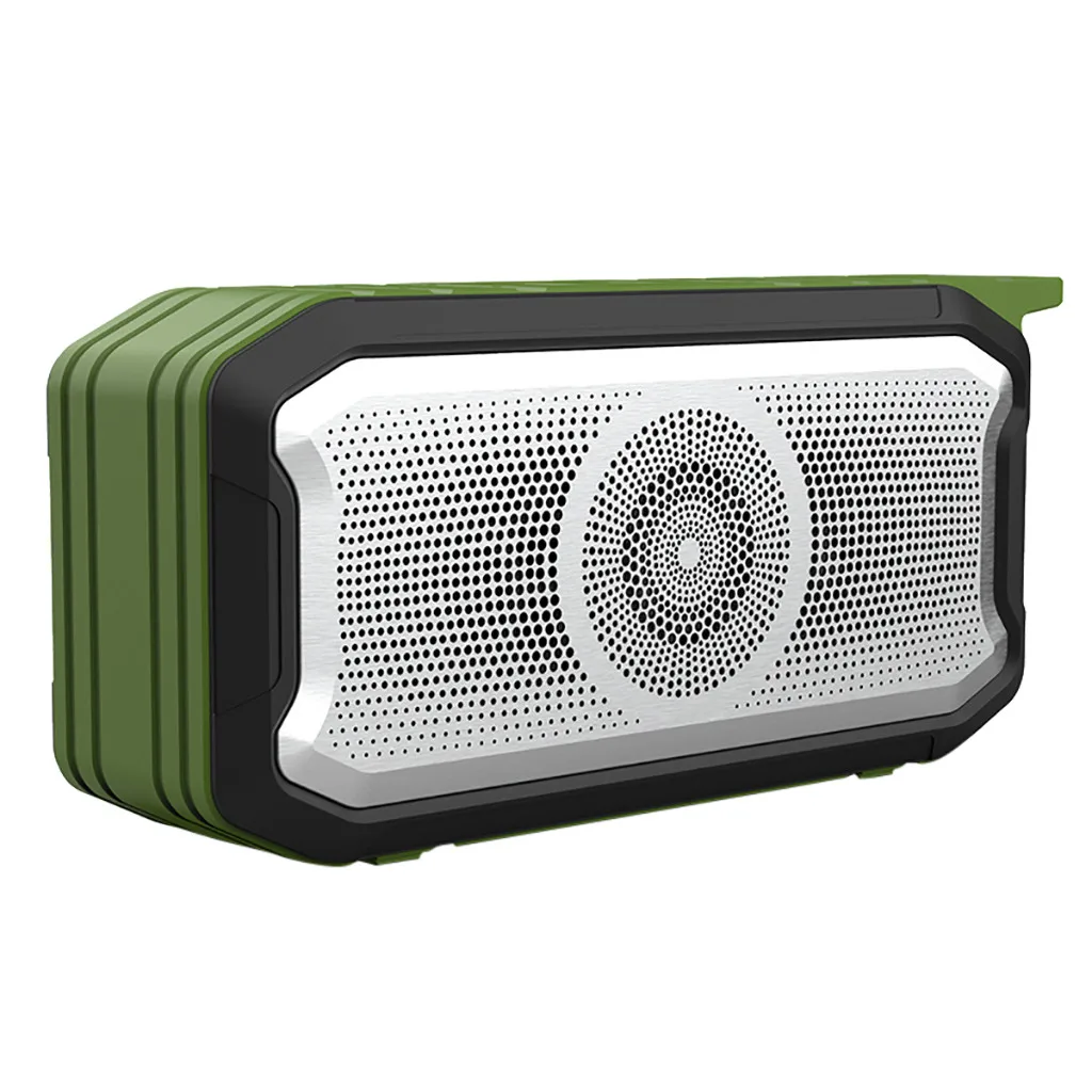 HIFI Portable Wireless Bluetooth 5.0 Speaker Stereo 360 Surround Sound Subwoofer Waterproof Speaker With 1200mAh Battery z1009 - Цвет: Армейский зеленый