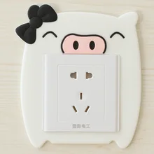 Прямая Соединительная пряжка с отверстием-клеем мультфильм мягкий силконус ночник наклейки на выключатель 86 Тип переключатель украшение для розетки набор