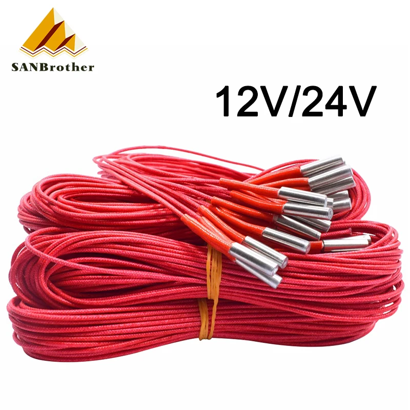 

5pcs 3D Printer 12v/24v40w Reprap 12V/24V 40W Ceramic Cartridge Heater for 3D Printer Prusa Mendel