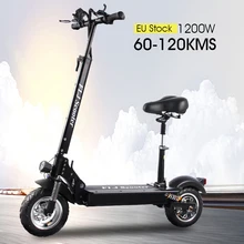 Flj-scooter elétrica com banco, dobrável, 48v, 1200w, 10 polegadas, para adultos