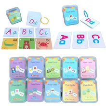 Dla dzieci do nauki języka angielskiego słowo kieszeń na kartę fiszki zabawki edukacyjne Montessori A9LE tanie tanio 3 lat CN (pochodzenie) Papier A9LE7HH1000828-4 NONE Flash Card App 10*8*2 5cm 1 Set
