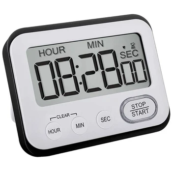

Digital Kitchen Countdown Timer: Teachers Classroom Counter Large LCD Loud netic Clip Kids Simple Clock Mini Small Stopwatch