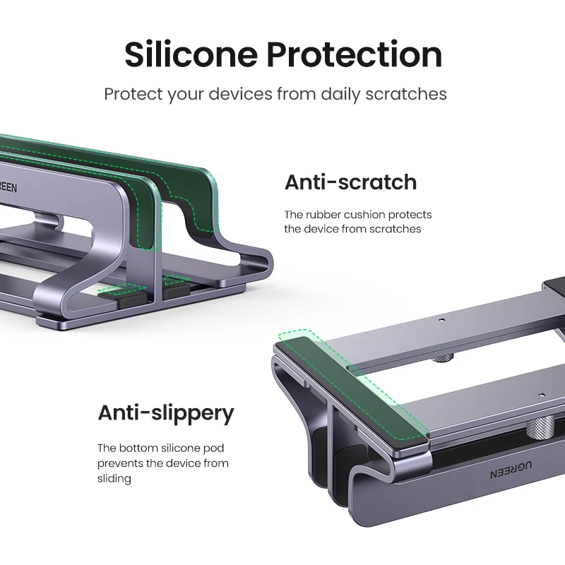 UGREEN-soporte Vertical para portátil, accesorio plegable de aluminio para Notebook, tableta, Macbook Air Pro, PC de 17 pulgadas