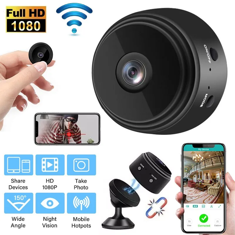 Мини-камера видеонаблюдения A9 HD 1080P Wi-Fi | Электроника