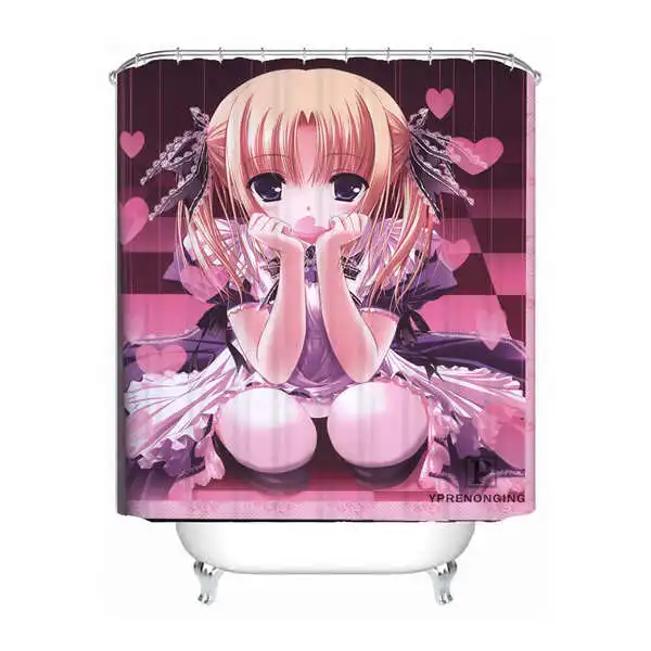 Shower Curtain Пользовательские лоли Nekomimi Водонепроницаемый душ Шторы Главная Ванна Ванная комната s крючки полиэфирной ткани Multi Sizes180509-02-144 - Цвет: Shower Curtain