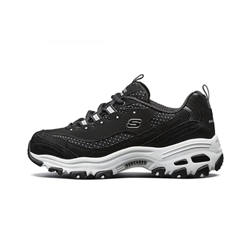 Skechers D'LITES/Повседневная обувь; женские модные теннисные кроссовки на платформе; женские дышащие кроссовки на плоской подошве; 13142-BKW - Цвет: 13142-BKW