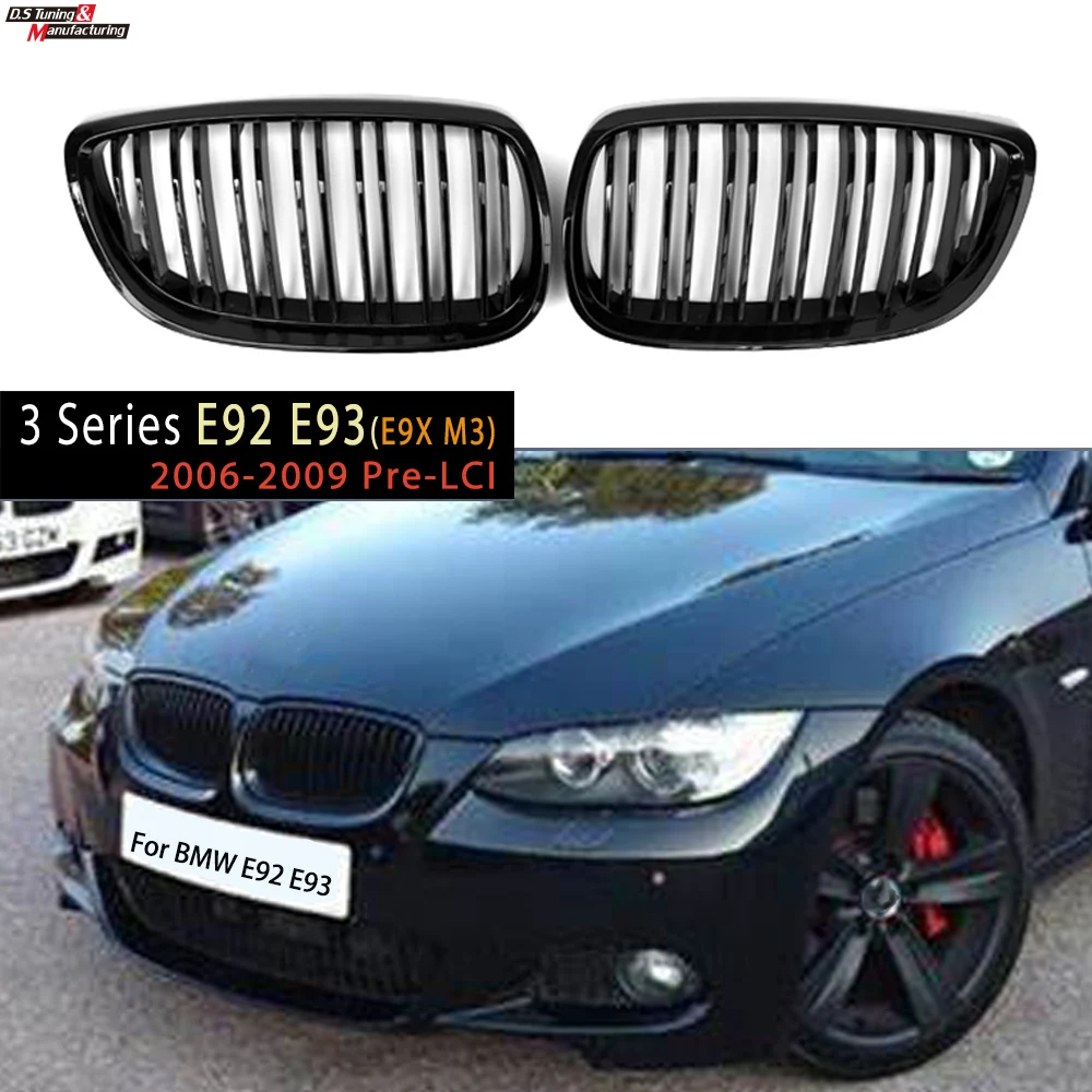 E92 E93 Front Bumper Kidney Hood Grille Dual Salt Line Racing Grills