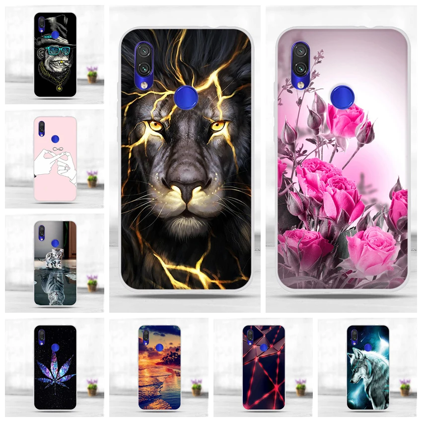 Чехол Funda для Xiaomi Redmi 7 силиконовый чехол Redmi7 мягкий телефона из ТПУ задняя крышка