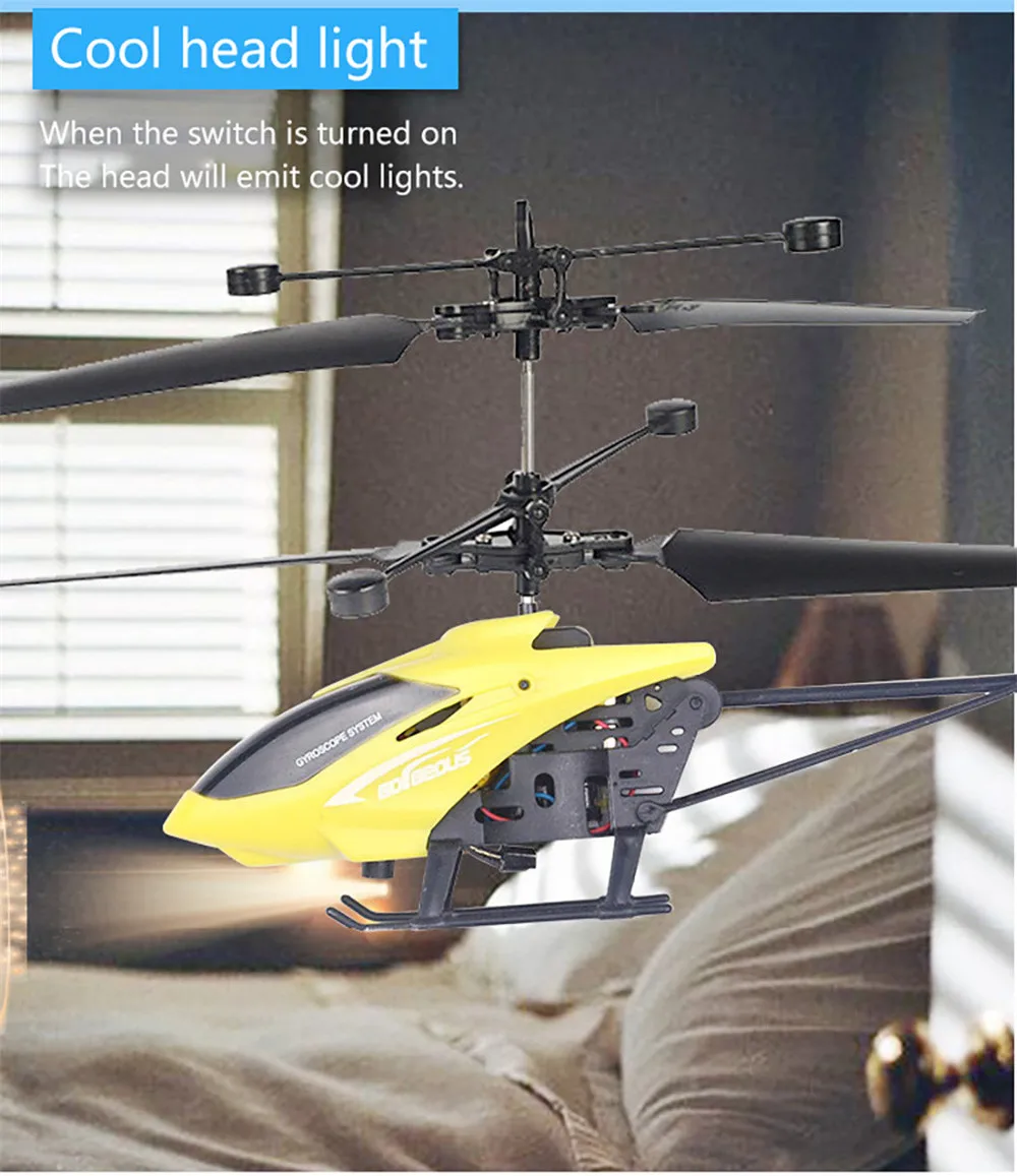 Мини-Дрон с дистанционным управлением Вертолет радиоуправляемый Дрон мини-Дрон щеточный мотор Радиоуправляемый инфракрасный индукционный самолет мигающий светильник игрушки подарок