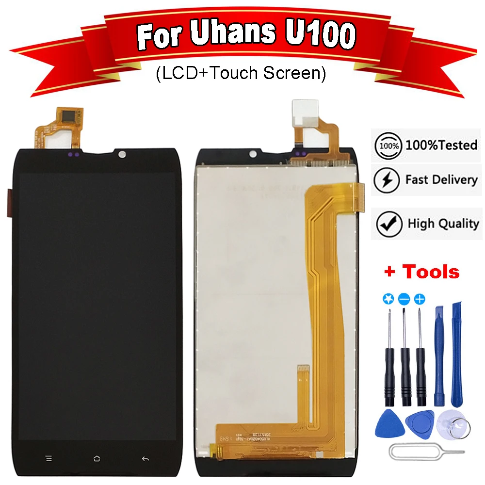 Для UHANS U100 ЖК дисплей Дисплей + кодирующий преобразователь сенсорного экрана в