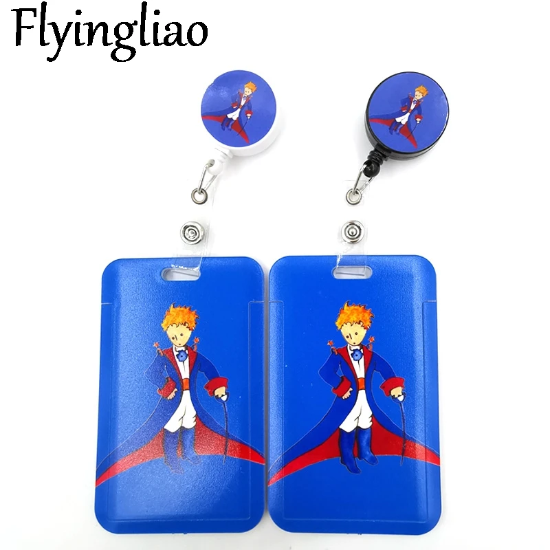 Little prince Card Holder Women Men Business Lanyard Badge Card Case Women Card Cover Student Lanyard ID Name Card Holder Bags flyingbee x1286 cartoon knight lanyard credit card id holder bag student women travel bank bus business card cover badge