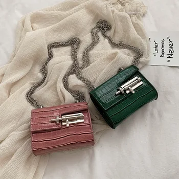 

women's bag for woman Brand Original Design 2020 New Fashion Messenger Bag Student Joker Chain Bag Crocodile Pattern Square Bag
