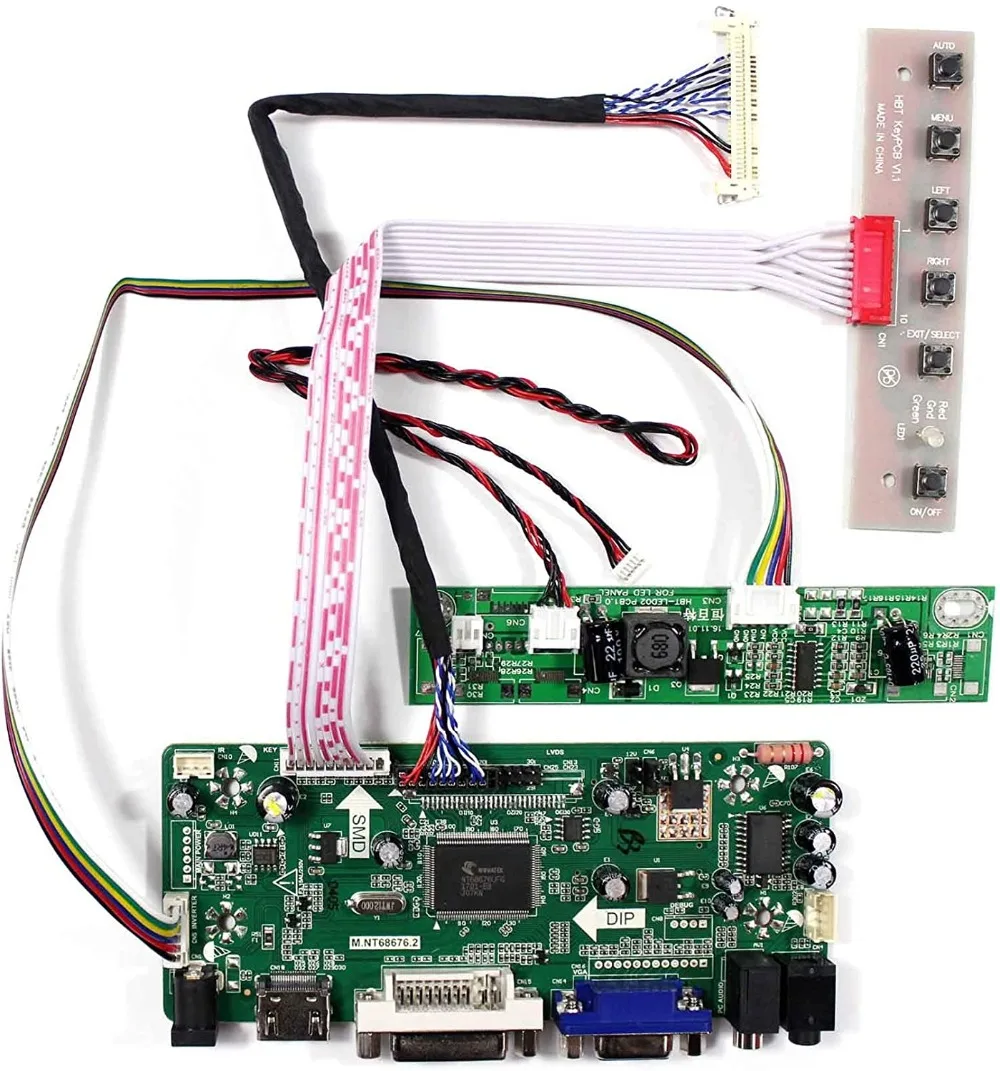 Latumab Controller Board for V236BJ1-LE1  V236BJ1-LE2 LVDS 23.6 LCD Display 30 Pin Driver Board 1366×768 HDMI+DVI+VGA (7)