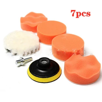 

7PCS 3 Inch Polishing Pad Car Polishing Sponge Pad Kit for Boat Glass Car Polisher Buffing Sponge Waxing Pads Removes Scratches