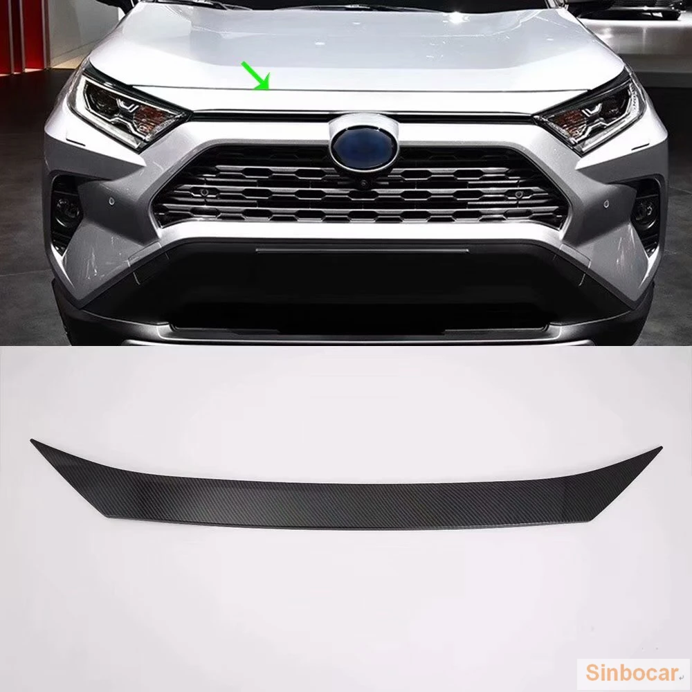 Carbon Fiber Front Hood Lid Molding Frame Trim For Toyota RAV4