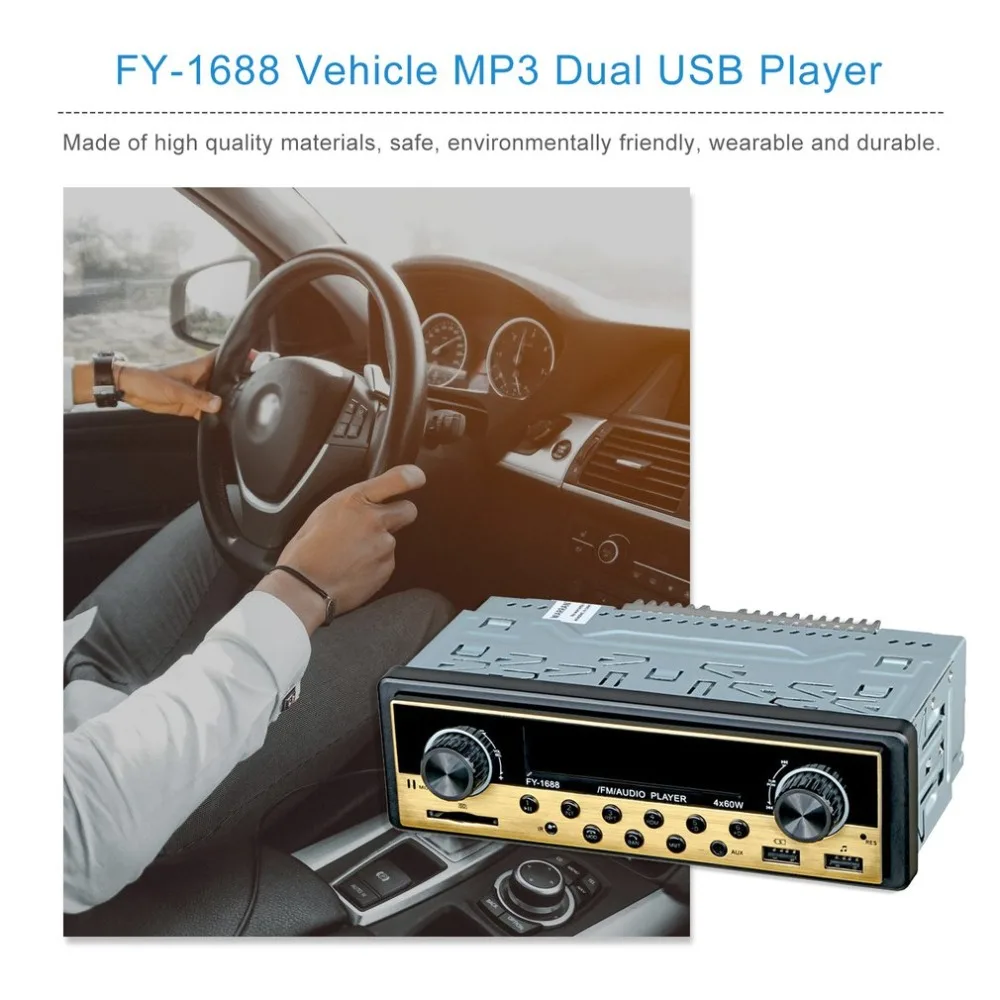 Автомобильный Mp3 двойной Usb беспроводной плеер U диск карта радио приемник автомобильный электронный аудио и видео плеер аудио