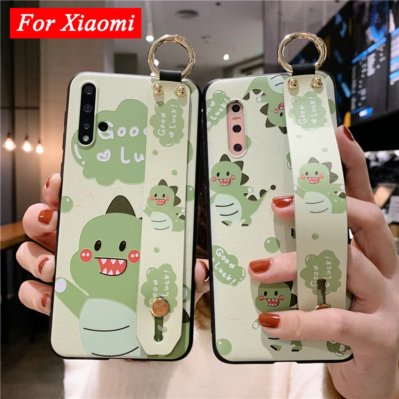 Чехол на запястье с милым динозавром для Xiaomi Redmi K30 Note 9S 9 Pro Mi Lite Poco X2 9T Carcasa