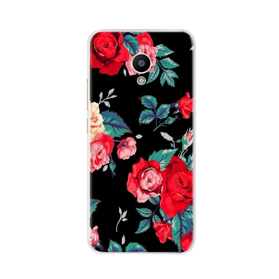 cases for meizu For Meizu M5 Case For Meizu M5 Cover Case Silicone TPU Soft Flowers Patterned Back Cover for Meizu M5 M 5 Mini Phone Case 5.2" best meizu phone case design
