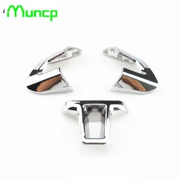 

3/6 / h 9 'steering pavers trim abs chrome Steering wheel sequins sticker for volkswagen vw new Sagitar polo bora golf 6 jetta 3