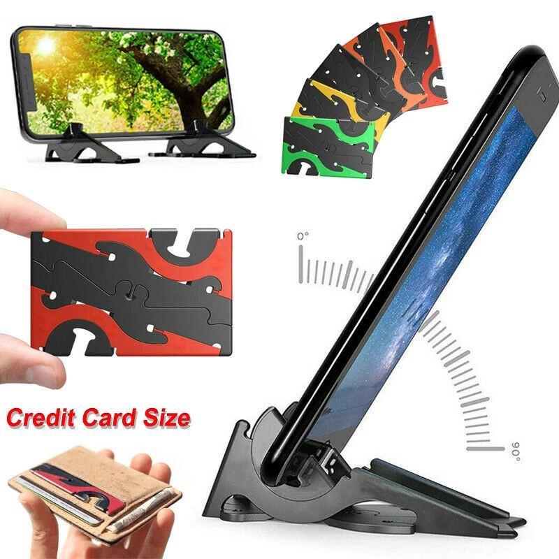 

Mobile Phone Holder Stand 3 In 1 Mini Card Multifunctional Folding Bracket Phone Mount Holder