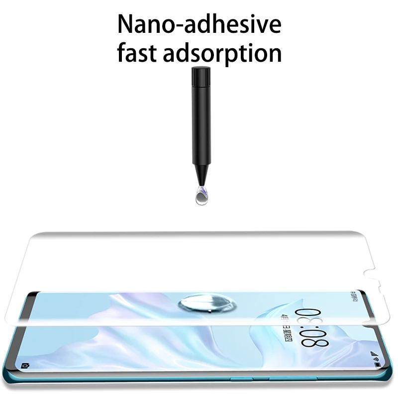 Прозрачное изогнутое жидкое ультрафиолет закаленное стекло для huawei P30 pro P30 P20 pro P20 lite mate 20 pro mate lite защита экрана