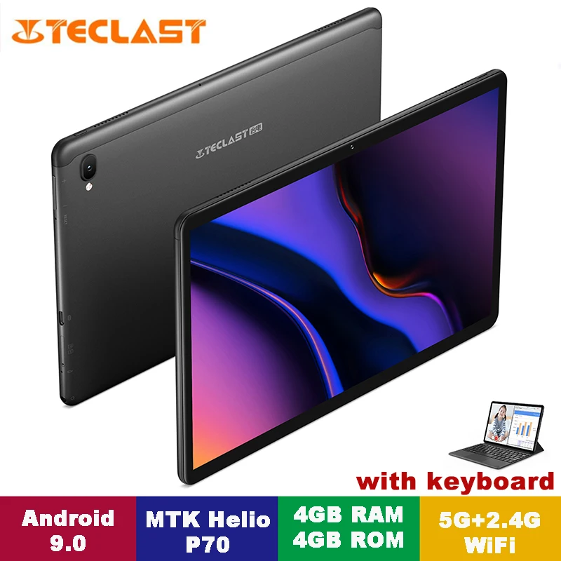 Teclast T30 Tablet Android 9,0 OS 10,1 pulgadas 4G 5G + 2,4G Dual-banda WiFi 1920*1200 4GB RAM 64GB ROM MTK Helio P70 CPU Netbook