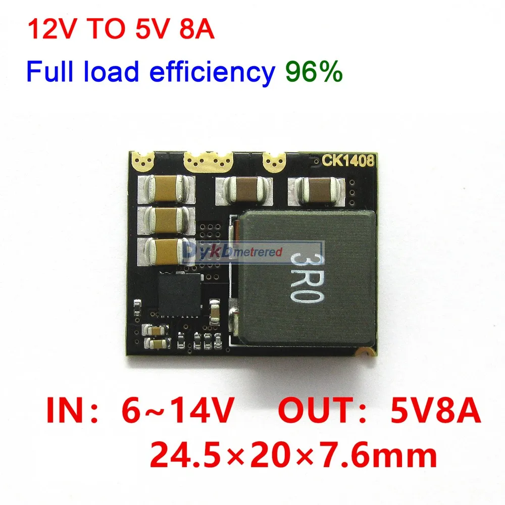 Dc-Dc Buck Converter 6V ~ 14V 12V 9V A 5V 8A Ad Alta Potenza Step-Down Regolatore Di Tensione Di Alimentazione Del Modulo Di Alimentazione Per Auto Ro
