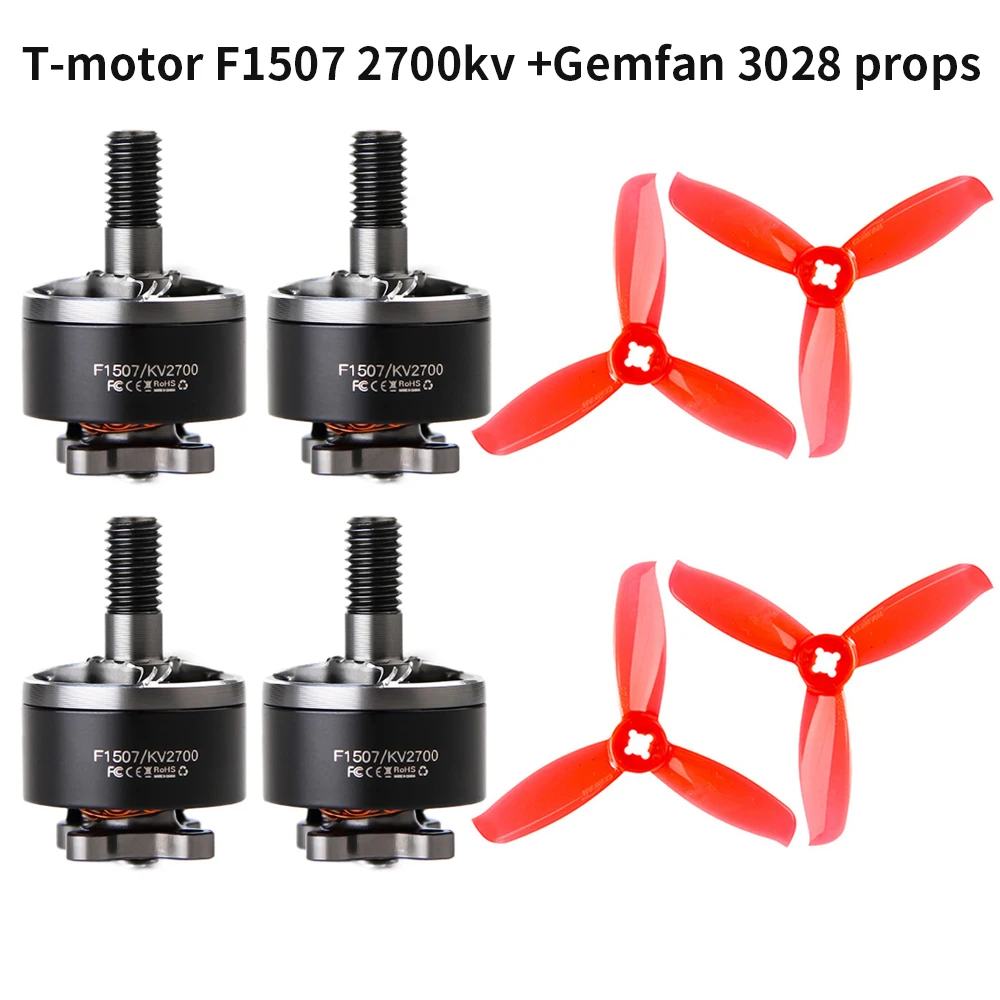 T-Motor F1507 1507 2700KV мотор Foxeer razer Micro Gemfan 3028 реквизит мини Летающая башня для радиоуправляемого дрона FPV Racing CineWhoop BetaFPV